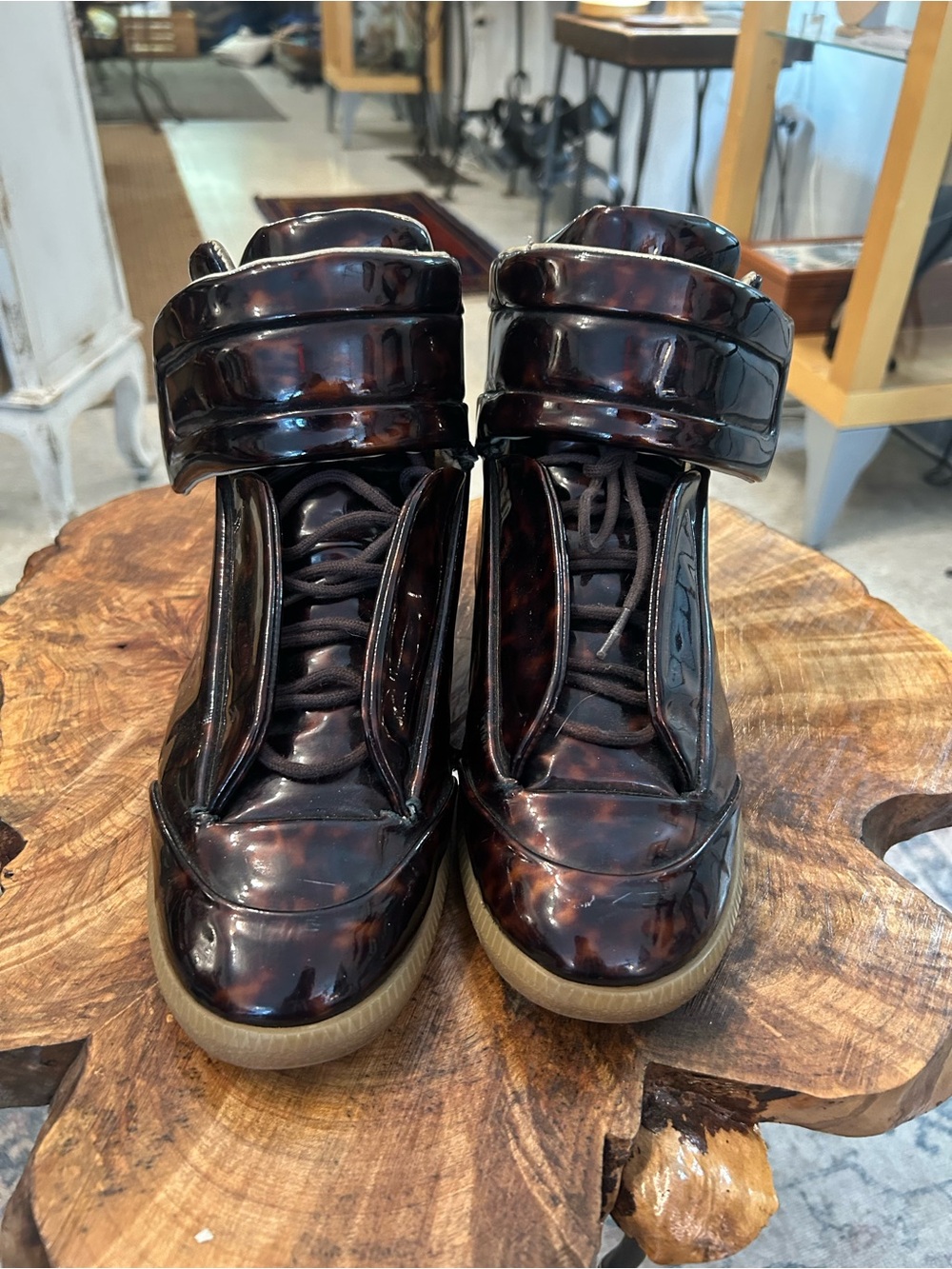 Maison Martin Margiela Future High Top Tortoise Spring 2015 patent Leather 42 - Picture 13 of 13